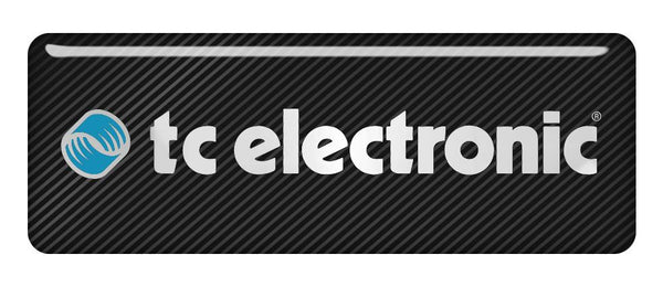 TC Electronic 2.75"x1" Chrome Effect Domed Case Badge / Sticker Logo