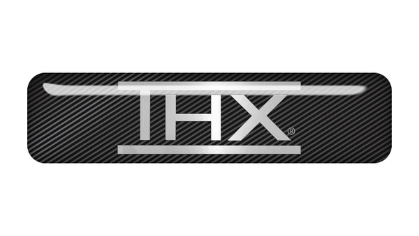 Insignia de caja abovedada con efecto cromado THX de 2 "x 0,5" / logotipo adhesivo