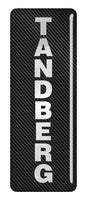 Tandberg Vertical 2.75"x1" Chrome Effect Domed Case Badge / Sticker Logo