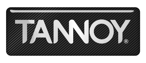 Tannoy 2.75"x1" Chrome Effect Domed Case Badge / Sticker Logo