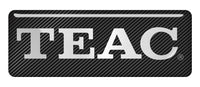 Teac 2.75"x1" Chrome Effect Domed Case Badge / Sticker Logo