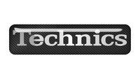 Technics 2"x0.5" Chrome Effect Domed Case Badge / Sticker Logo