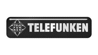 Telefunken 2"x0.5" Chrome Effect Domed Case Badge / Sticker Logo