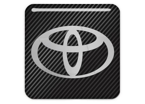 Toyota 1"x1" Chrome Effect Domed Case Badge / Sticker Logo