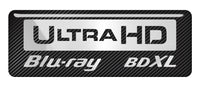 Ultra HD Blu-Ray BDXL 2.75"x1" Chrome Effect Domed Case Badge / Sticker Logo