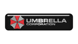 Umbrella Corporation Resident Evil 2"x0.5" Insignia de caja abovedada con efecto cromado / Logotipo adhesivo