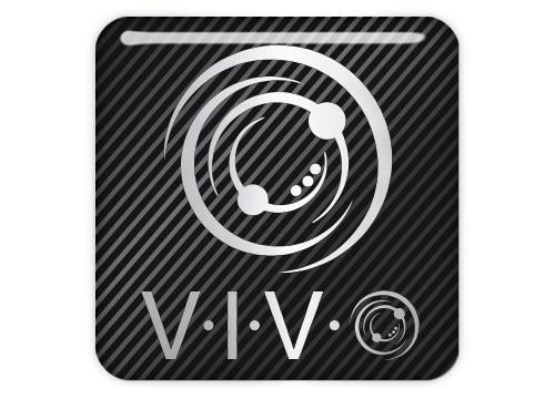 VIVO 1"x1" Chrome Effect Domed Case Badge / Sticker Logo