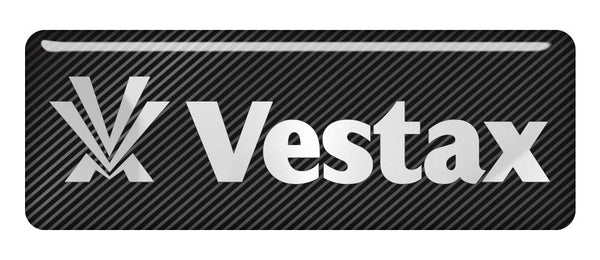 Vestax 2.75"x1" Chrome Effect Domed Case Badge / Sticker Logo