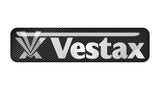Vestax Insignia de caja abovedada con efecto cromado de 2 "x 0,5" / Logotipo adhesivo