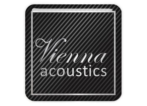 Vienna Acoustics 1"x1" Chrome Effect Domed Case Badge / Sticker Logo