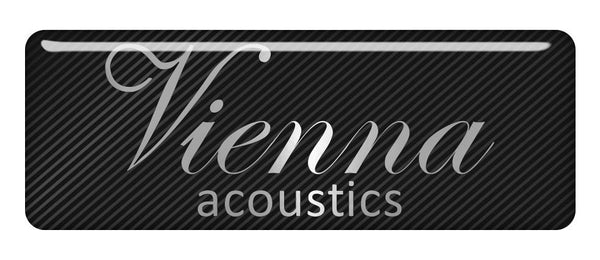 Vienna Acoustics 2.75"x1" Chrome Effect Domed Case Badge / Sticker Logo