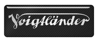 Voigtlander 2.75"x1" Chrome Effect Domed Case Badge / Sticker Logo