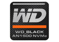 Western Digital WD_BLACK WD AN1500 NVMe 1"x1" Chrome Effect Domed Case Badge / Sticker Logo