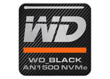 Western Digital WD_BLACK WD AN1500 NVMe 1"x1" Insignia de caja abovedada con efecto cromado / Logotipo adhesivo