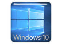 Windows 10 1"x1" Chrome Effect Domed Case Badge / Sticker Logo