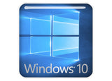 Insignia/logotipo adhesivo de caja abovedada con efecto cromado de 1"x1" de Windows 10