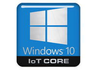 Windows 10 IoT Core 1"x1" Chrome Effect Domed Case Badge / Sticker Logo