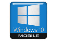 Windows 10 Mobile 1"x1" Chrome Effect Domed Case Badge / Sticker Logo