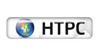 Windows 8 HTPC 2"x0.5" Chrome Effect Domed Case Badge / Sticker Logo