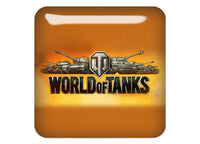World Of Tanks Design #3 1"x1" Chrome Effect Domed Case Badge / Sticker Logo