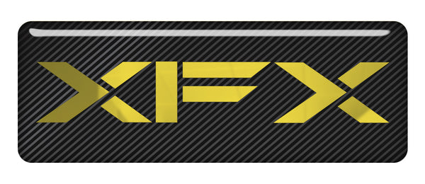 XFX Gold 2.75"x1" Chrome Effect Domed Case Badge / Sticker Logo