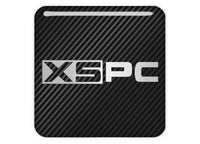XSPC 1"x1" Chrome Effect Domed Case Badge / Sticker Logo