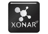 Insignia/logotipo adhesivo de caja abovedada con efecto cromado de Xonar by Asus de 1"x1"