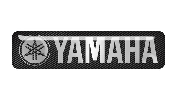 Yamaha 2"x0.5" Chrome Effect Domed Case Badge / Sticker Logo