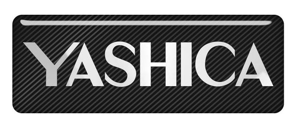 Yashica 2.75"x1" Chrome Effect Domed Case Badge / Sticker Logo