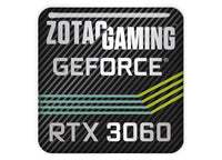 Zotac GeForce RTX 3060 1"x1" Chrome Effect Domed Case Badge / Sticker Logo