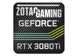 Zotac GeForce RTX 3080 Ti 1"x1" Estuche abovedado con efecto cromado Insignia / Logotipo adhesivo