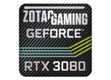 Zotac GeForce RTX 3080 1"x1" Estuche abovedado con efecto cromado Insignia / Logotipo adhesivo