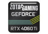 Zotac GeForce RTX 4060 Ti 1"x1" Estuche abovedado con efecto cromado Insignia / Logotipo adhesivo