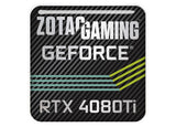 Zotac GeForce RTX 4080 Ti 1"x1" Estuche abovedado con efecto cromado Insignia / Logotipo adhesivo