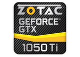 Zotac GeForce GTX 1050 Ti 1"x1" Insignia de caja abovedada con efecto cromado / Logotipo adhesivo