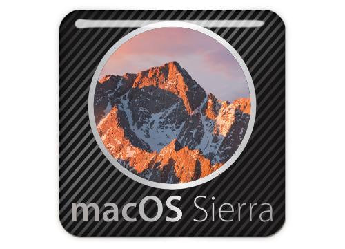 macOS Sierra 1"x1" Chrome Effect Domed Case Badge / Sticker Logo