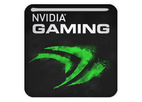 nVidia Gaming 1"x1" Chrome Effect Domed Case Badge / Sticker Logo