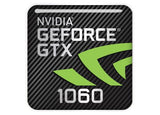 nVidia GeForce GTX 1060 1"x1" Badge de boîtier bombé effet chromé / Logo autocollant