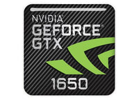 nVidia GeForce GTX 1650 1"x1" Chrome Effect Domed Case Badge / Sticker Logo