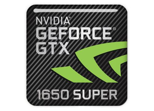 nVidia GeForce GTX 1650 Super 1"x1" Chrome Effect Domed Case Badge / Sticker Logo