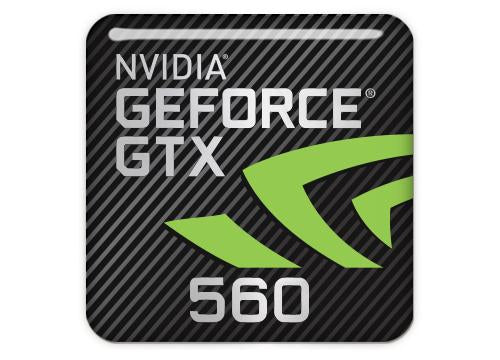 nVidia GeForce GTX 560 1"x1" Chrome Effect Domed Case Badge / Sticker Logo