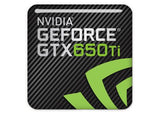 nVidia GeForce GTX 650 Ti 1"x1" Badge de boîtier bombé effet chromé / Logo autocollant