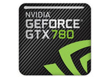 nVidia GeForce GTX 780 1"x1" Badge de boîtier bombé effet chromé / Logo autocollant