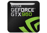 nVidia GeForce GTX 960 1"x1" Insignia de caja abovedada con efecto cromado / Logotipo adhesivo