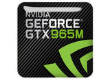 nVidia GeForce GTX 965M 1"x1" Badge de boîtier bombé effet chromé / Logo autocollant