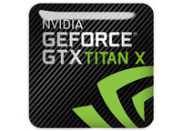 nVidia GeForce GTX TITAN X 1"x1" Chrome Effect Domed Case Badge / Sticker Logo