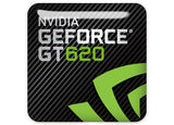 nVidia GeForce GT 620 1"x1" Badge de boîtier bombé effet chromé / Logo autocollant