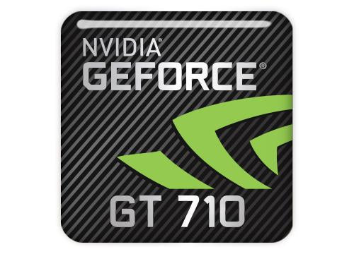 nVidia GeForce GT 710 1"x1" Chrome Effect Domed Case Badge / Sticker Logo