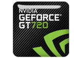 nVidia GeForce GT 720 1"x1" Badge de boîtier bombé effet chromé / Logo autocollant