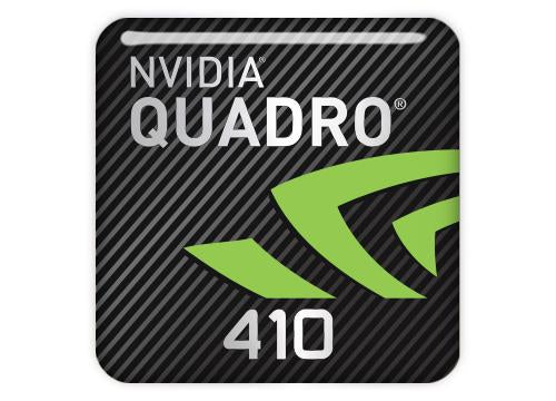 nVidia Quadro 410 1"x1" Chrome Effect Domed Case Badge / Sticker Logo